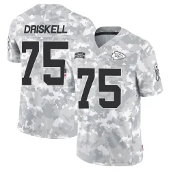 Kansas City Chiefs Men's Limited Arctic Camo 2024 Salute to Service Jersey (75 Ethan Driskell)