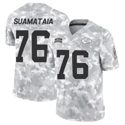 Kansas City Chiefs Men's Limited Arctic Camo 2024 Salute to Service Jersey (76 Kingsley Suamataia)