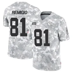 Kansas City Chiefs Men's Limited Arctic Camo 2024 Salute to Service Jersey (81 Nikko Remigio)