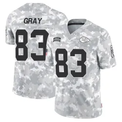 Kansas City Chiefs Men's Limited Arctic Camo 2024 Salute to Service Jersey (83 Noah Gray)