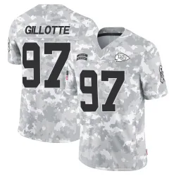 Kansas City Chiefs Men's Limited Arctic Camo 2024 Salute to Service Jersey (97 Ashton Gillotte)