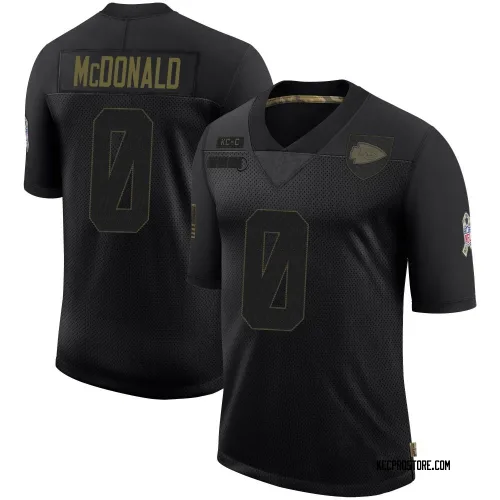 Kansas City Chiefs Men's Limited Black 2020 Salute To Service Jersey (0 Cooper McDonald)