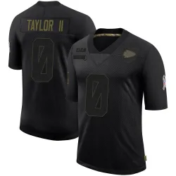 Kansas City Chiefs Men's Limited Black 2020 Salute To Service Jersey (0 Jason Taylor II)