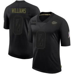 Kansas City Chiefs Men's Limited Black 2020 Salute To Service Jersey (0 Major Williams)