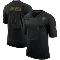 Kansas City Chiefs Men's Limited Black 2020 Salute To Service Jersey (13 Nazeeh Johnson)