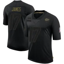 Kansas City Chiefs Men's Limited Black 2020 Salute To Service Jersey (17 Richie James)