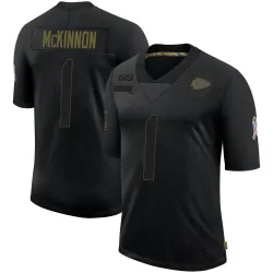 Kansas City Chiefs Men's Limited Black 2020 Salute To Service Jersey (1 Jerick McKinnon)