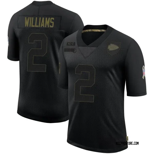 Kansas City Chiefs Men's Limited Black 2020 Salute To Service Jersey (2 Joshua Williams)