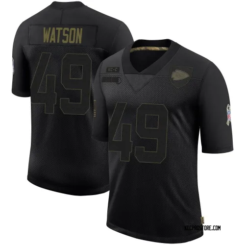 Kansas City Chiefs Men's Limited Black 2020 Salute To Service Jersey (49 Tre Watson)