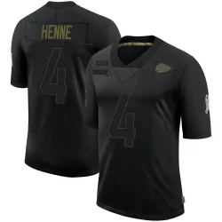 Kansas City Chiefs Men's Limited Black 2020 Salute To Service Jersey (4 Chad Henne)