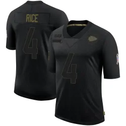 Kansas City Chiefs Men's Limited Black 2020 Salute To Service Jersey (4 Rashee Rice)