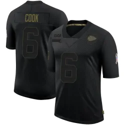 Kansas City Chiefs Men's Limited Black 2020 Salute To Service Jersey (6 Bryan Cook)