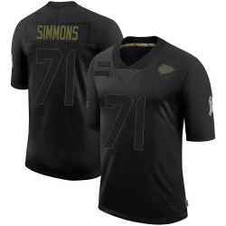 Kansas City Chiefs Men's Limited Black 2020 Salute To Service Jersey (71 Josh Simmons)