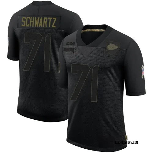Kansas City Chiefs Men's Limited Black 2020 Salute To Service Jersey (71 Mitchell Schwartz)
