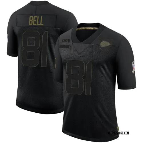 Kansas City Chiefs Men's Limited Black 2020 Salute To Service Jersey (81 Blake Bell)