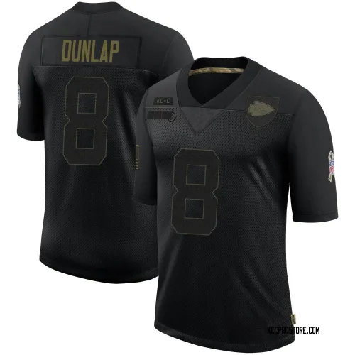 Kansas City Chiefs Men's Limited Black 2020 Salute To Service Jersey (8 Carlos Dunlap)