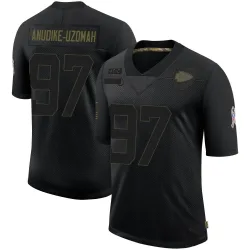 Kansas City Chiefs Men's Limited Black 2020 Salute To Service Jersey (97 Felix Anudike-Uzomah)