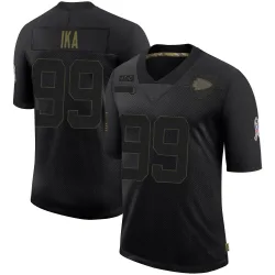 Kansas City Chiefs Men's Limited Black 2020 Salute To Service Jersey (99 Siaki Ika)