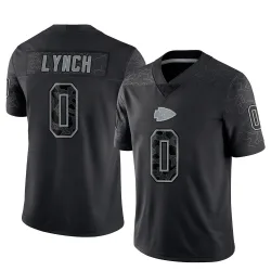 Kansas City Chiefs Men's Limited Black Reflective Jersey (0 Blake Lynch)