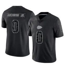 Kansas City Chiefs Men's Limited Black Reflective Jersey (0 Tremayne Anchrum Jr.)