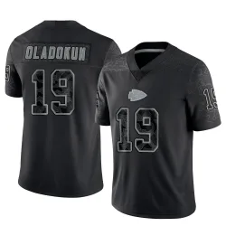 Kansas City Chiefs Men's Limited Black Reflective Jersey (19 Chris Oladokun)