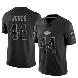 Kansas City Chiefs Men's Limited Black Reflective Jersey (44 Cam Jones)