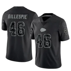 Kansas City Chiefs Men's Limited Black Reflective Jersey (46 Tyree Gillespie)