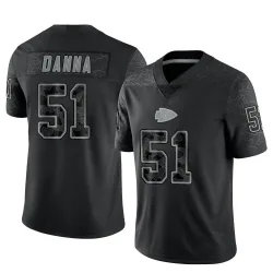 Kansas City Chiefs Men's Limited Black Reflective Jersey (51 Mike Danna)
