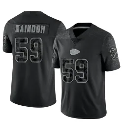 Kansas City Chiefs Men's Limited Black Reflective Jersey (59 Joshua Kaindoh)