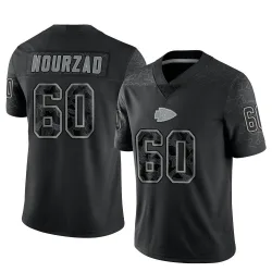 Kansas City Chiefs Men's Limited Black Reflective Jersey (60 Hunter Nourzad)