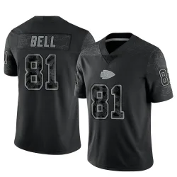Kansas City Chiefs Men's Limited Black Reflective Jersey (81 Blake Bell)