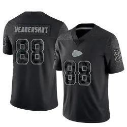 Kansas City Chiefs Men's Limited Black Reflective Jersey (88 Peyton Hendershot)