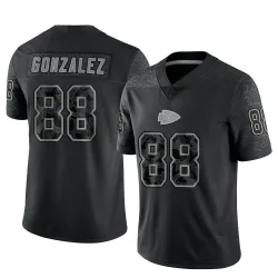 Kansas City Chiefs Men's Limited Black Reflective Jersey (88 Tony Gonzalez)