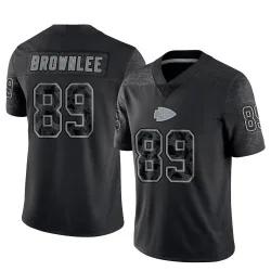Kansas City Chiefs Men's Limited Black Reflective Jersey (89 Jason Brownlee)