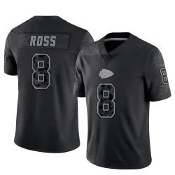 Kansas City Chiefs Men's Limited Black Reflective Jersey (8 Justyn Ross)