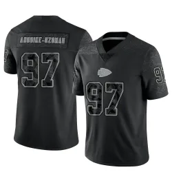 Kansas City Chiefs Men's Limited Black Reflective Jersey (97 Felix Anudike-Uzomah)