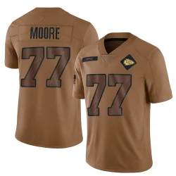 Kansas City Chiefs Men's Limited Brown 2023 Salute To Service Jersey (77 Jaylon Moore)