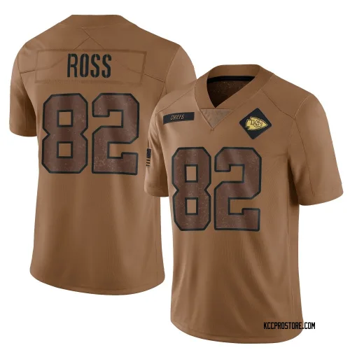 Kansas City Chiefs Men's Limited Brown 2023 Salute To Service Jersey (82 Justyn Ross)