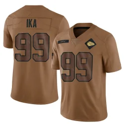 Kansas City Chiefs Men's Limited Brown 2023 Salute To Service Jersey (99 Siaki Ika)