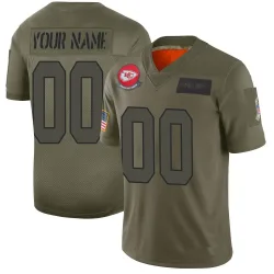 Kansas City Chiefs Men's Limited Camo 2019 Salute to Service Jersey (00 Custom)