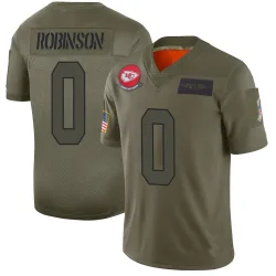 Kansas City Chiefs Men's Limited Camo 2019 Salute to Service Jersey (0 Janarius Robinson)