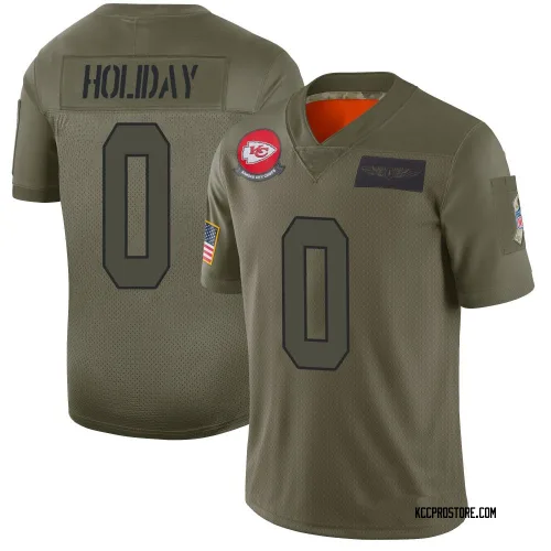 Kansas City Chiefs Men's Limited Camo 2019 Salute to Service Jersey (0 Jimmy Holiday)