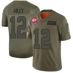 Kansas City Chiefs Men's Limited Camo 2019 Salute to Service Jersey (12 Jared Wiley)
