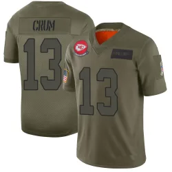 Kansas City Chiefs Men's Limited Camo 2019 Salute to Service Jersey (13 Dustin Crum)