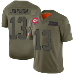 Kansas City Chiefs Men's Limited Camo 2019 Salute to Service Jersey (13 Nazeeh Johnson)