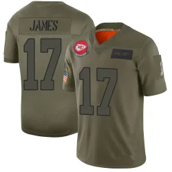 Kansas City Chiefs Men's Limited Camo 2019 Salute to Service Jersey (17 Richie James)
