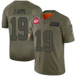 Kansas City Chiefs Men's Limited Camo 2019 Salute to Service Jersey (19 Bailey Zappe)