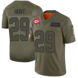 Kansas City Chiefs Men's Limited Camo 2019 Salute to Service Jersey (29 Kareem Hunt)