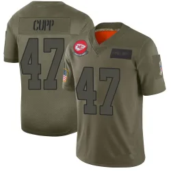 Kansas City Chiefs Men's Limited Camo 2019 Salute to Service Jersey (47 Baylor Cupp)