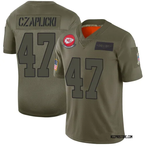 Kansas City Chiefs Men's Limited Camo 2019 Salute to Service Jersey (47 Eddie Czaplicki)